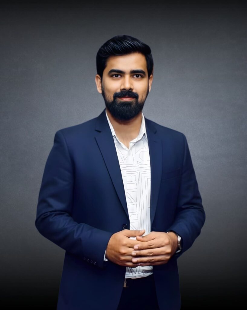 Entrepreneur Vivek Surve in a professional portrait.